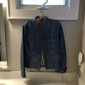 V Cristina Faux Leather Jacket